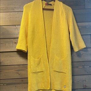 Lolita Mustard Yellow Open-Front Cardigan